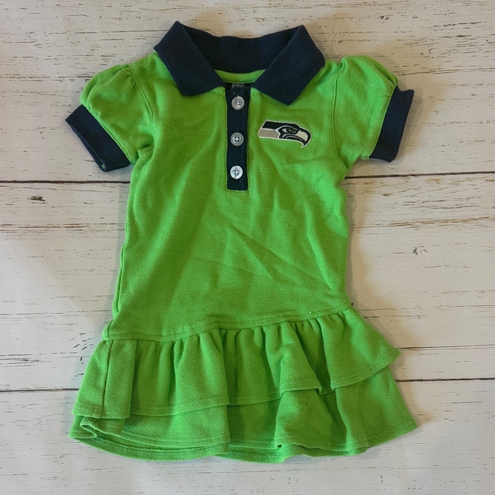 NFL Seahawks Kids Polo Dress